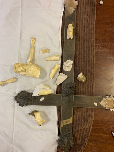 Crucifix fell off the wall